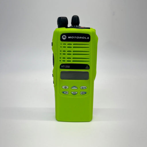 Motorola HT1250 AAH25KDF9AA5AN VHF Portable in High Impact Green - HaloidRadios.com