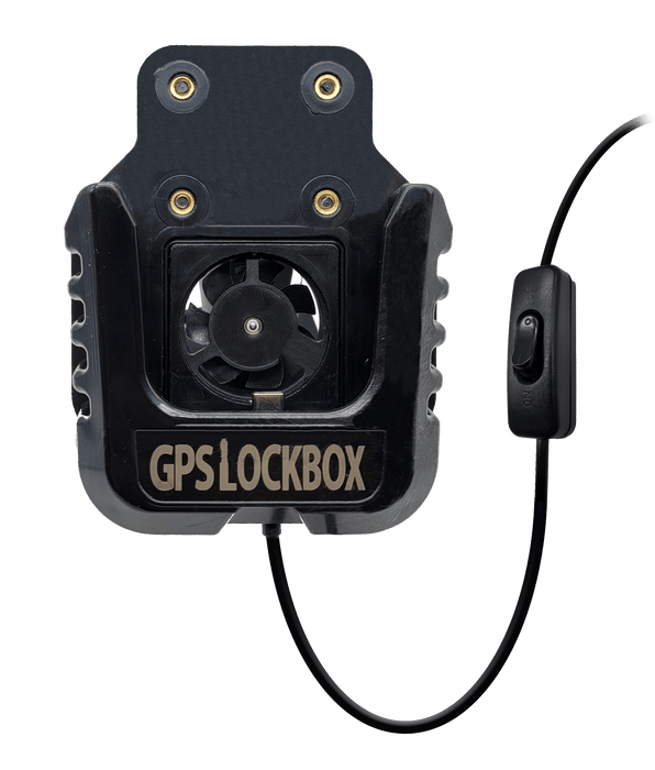 GPS LOCKBOX KIT-SONXP5PLUS-EZ-HW EZ Drop In Fan/Cradle Kit for Sonim XP5plus w/ 4" post, 2.4 A Charger and Hardwire Kit