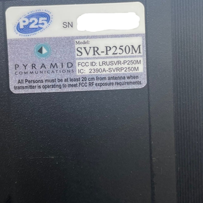 Pyramid SVR-P250M 800 MHz P25 Vehicle Repeater - HaloidRadios.com