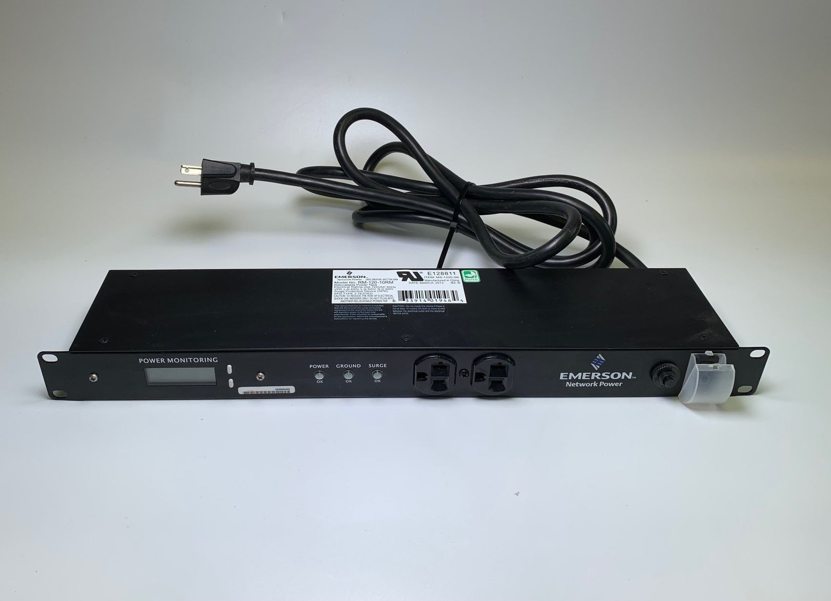 EMERSON RM12010RM RackMounted A/C Network Power Monitoring Switch