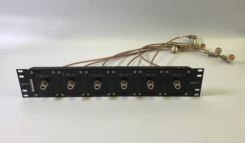 L-COM UPR35-1NB Universal Rack Panel with 6 Type N Couplers - HaloidRadios.com